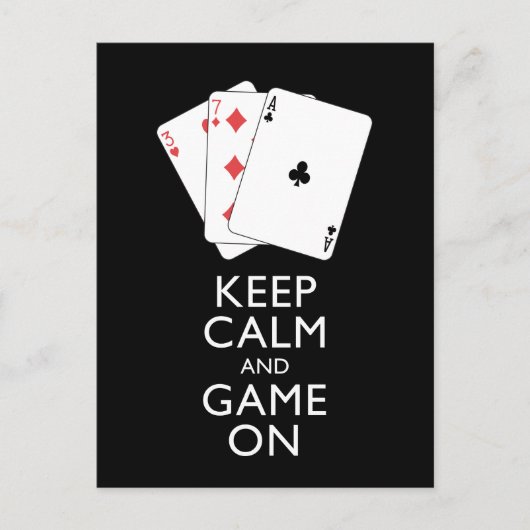CALM AND 保 GAME ON – カードゲーム ポストカード (正面)
