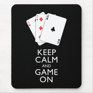 CALM AND 保 GAME ON – カードゲーム マウスパッド