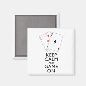 CALM AND 保 GAME ON – カードゲーム マグネット (正面/裏面)