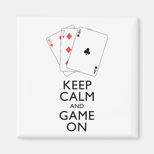 CALM AND 保 GAME ON – カードゲーム マグネット (正面)