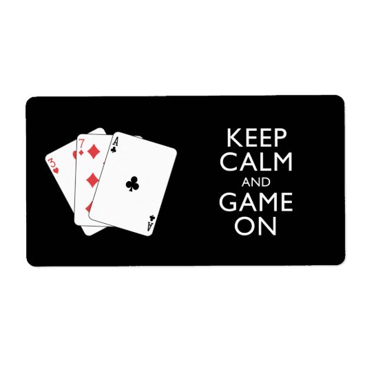 CALM AND 保 GAME ON – カードゲーム ラベル (正面)