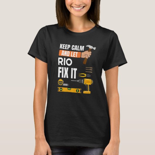 Calm And 保 Let Rio Fix It Handyman建築 Tシャツ (正面)