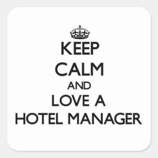 Calm and 保 Love a Hotel Manager スクエアシール