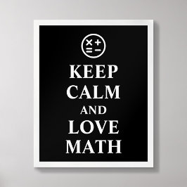 Calm and 保 Love Math Symbolsタイポグラフィポスター ポスター