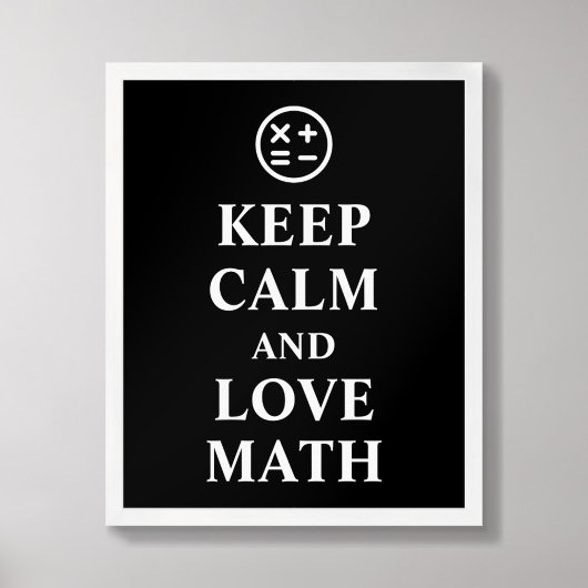 Calm and 保 Love Math Symbolsタイポグラフィポスター ポスター