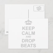 Calm And Drop保ビート- DJ Disk Jockey Music ポストカード (正面/裏面)