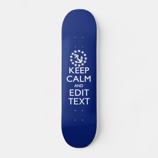 Calm And Edit航海の保文字 スケートボード (正面)