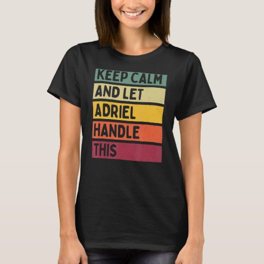 Calm And Let 保 Adriel Handleこのレトロ引用文 Tシャツ (正面)