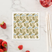  Calm and Natural: Blue Flower Seamless Pattern スタンダードカクテルナプキン (インサイチュ)