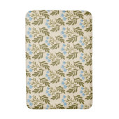  Calm and Natural: Blue Flower Seamless Pattern バスマット (正面縦)