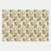  Calm and Natural: Blue Flower Seamless Pattern ラッピングペーパーシート (正面3)