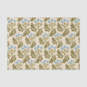  Calm and Natural: Blue Flower Seamless Pattern 薄葉紙 (正面)