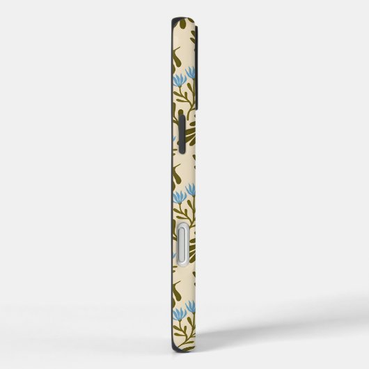  Calm and Natural: Blue Flower Seamless Pattern Case-Mate iPhoneケース (裏面 / 右)