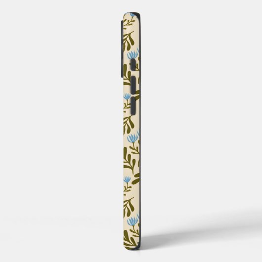  Calm and Natural: Blue Flower Seamless Pattern Case-Mate iPhoneケース (裏面 / 左)