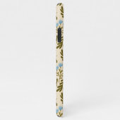  Calm and Natural: Blue Flower Seamless Pattern iPhoneケース (右側)