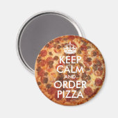 Calm and Order 保 Pizza Photo マグネット (正面/裏面)