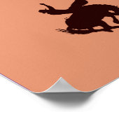 Calm and Rodeo保 Onカウボーイ女性のカーボーイポスター ポスター (角)