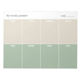 Calm and simple Weekly Planner ノートパッド