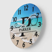 Calm Beach Front P Monogram ラージ壁時計 (傾斜)