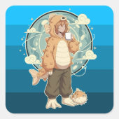 Calm Before the Puff スクエアシール (正面)