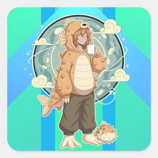 Calm Before the Puff スクエアシール (正面)