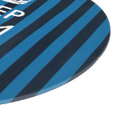 Calm Blue保Decorのテキストライプスト カッティングボード (角)