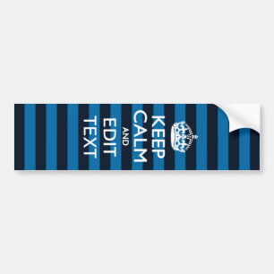 Calm Blue保Decorのテキストライプスト バンパーステッカー
