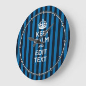 Calm Blue保Decorのテキストライプスト ラージ壁時計 (傾斜)