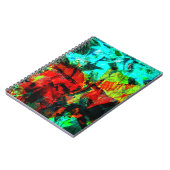 Calm blue抽象芸術スパイラルフォトノートブック，ソフトブルー ノートブック (左側)