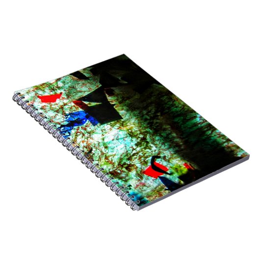 Calm blue abstract Spiral Photo Notebook,Smooth  ノートブック (右側)