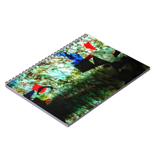 Calm blue abstract Spiral Photo Notebook,Smooth  ノートブック (左側)