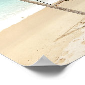 Calm Blue Beach Swing Ocean Photography ポスター (角)