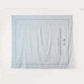 Calm Blue Minimalist Gradient タペストリー (正面(横))