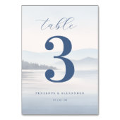 Calm Blue Mountain Landscape テーブルナンバー (裏面)