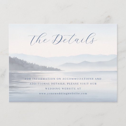 Calm Blue Watercolor Landscape エンクロージャーカード (正面)