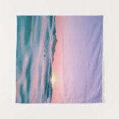 Calm body of water during golden hour タペストリー (正面(横))