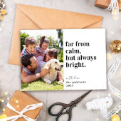 Calm Bright Photoおもしろいクリスマスホリデーカード シーズンカード