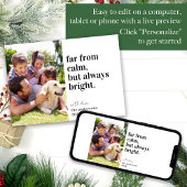 Calm Bright Photoおもしろいクリスマスホリデーカード シーズンカード