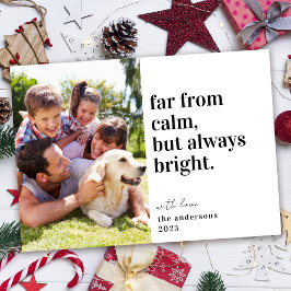 Calm Bright Photoおもしろいクリスマスホリデーカード シーズンカード