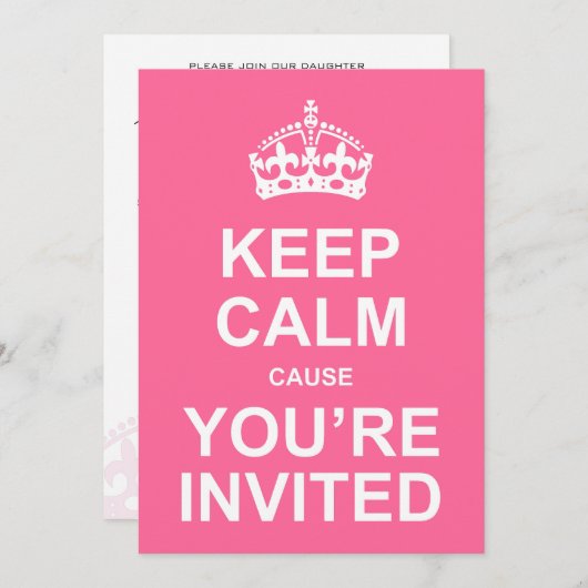 Calm Cause保招待されましたSweet 16 招待状 (正面/裏面)