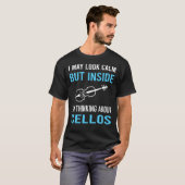 Calm Cello Cellistを見る Tシャツ (正面フル)