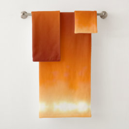 Calm Cityスカイラインサンセット抽象芸術印象派 バスタオルセット