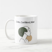Calm Confidence – Boho Style Mug コーヒーマグカップ (左)