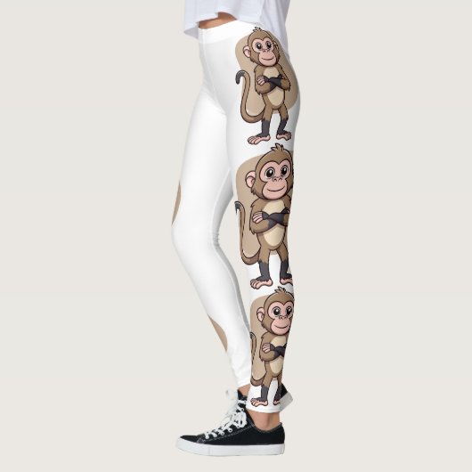 Calm Confidence Monkey –Minimal Lifestyle Leggings レギンス (左)