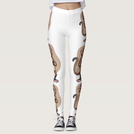 Calm Confidence Monkey –Minimal Lifestyle Leggings レギンス (正面)