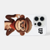 Calm Confidence Monkey – Minimal Phone Case iPhoneケース (裏面横)