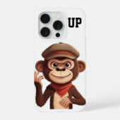 Calm Confidence Monkey – Minimal Phone Case iPhoneケース (裏面)