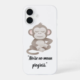 Calm Confidence Monkey – Minimal Phone Case iPhone 16ケース