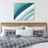 Calm Curved Minimalist Arc -抽象芸術ウォールアート キャンバスプリント (インサイチュ (寝室))