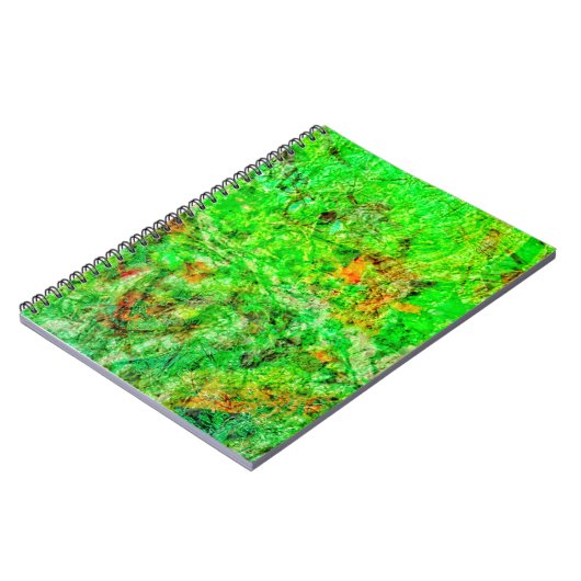 Calm deep green Spiral Photo Notebook,Ordinary art ノートブック (左側)